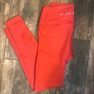 Alphalete R6 Revival Leggings- Coral Red